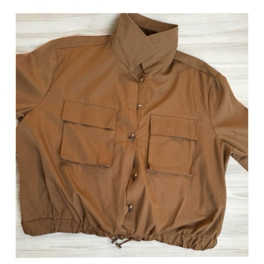 Stylish Brown Utility Jacket for Women